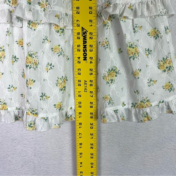 Girls Knit Works Yellow Rose Eyelet Floral Tiered A-Line Ruffled Dress Size 12 - Picture 5 of 16